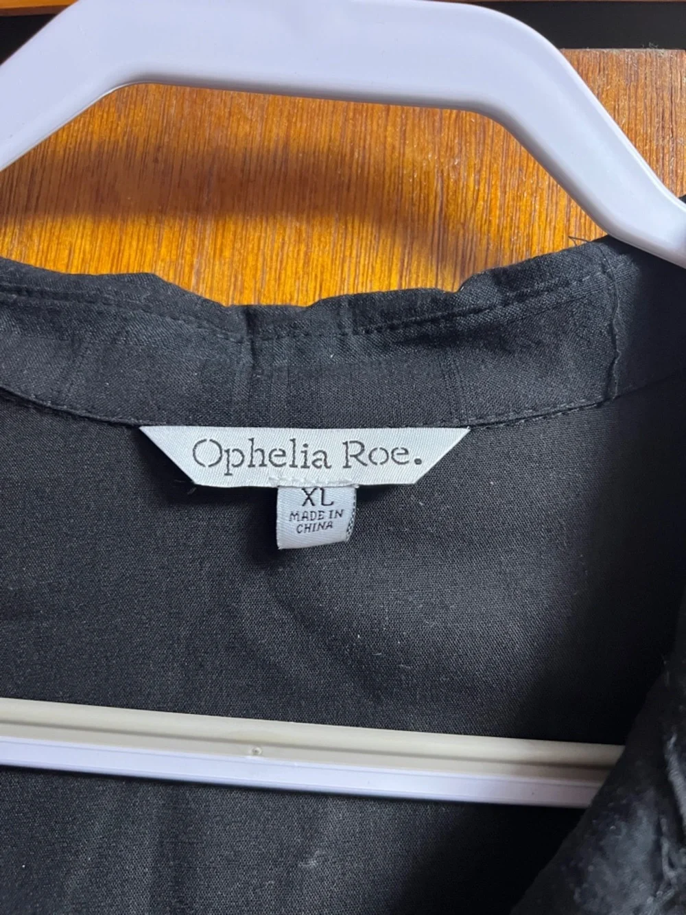 Women’s Black Button-Front Midi Dress - Classic Collared Style - Picture 2 of 5